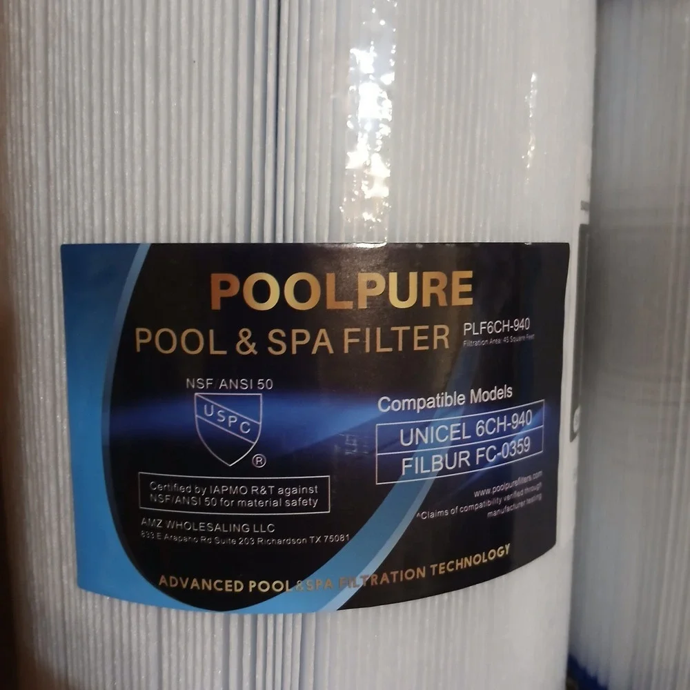 Poolpure Pool & Spa Filter PLF6CH-940 Advanced Filtration Cartridge Set Of 2